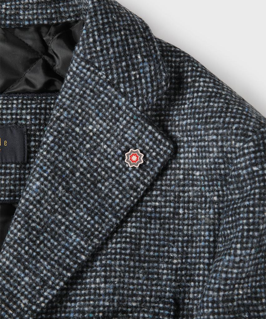 Panicale Single-Breasted Wool Blend Coat [Navy]