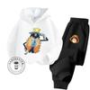 Уютный комплект ONE PIECE Loungewear с теплыми капюшонами и милой графикой, идеально подходящий для ленивых дней дома, осенне-зимний детский комплект с капюшоном