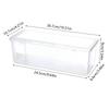 2PCS 1/2Pcs Nail 1/2 For Manicure Salon Art Rectangle Transparent Storage Box Rhinestone Brush Pen Buffer Grinding Files