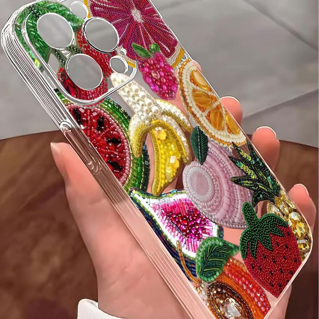 Блестящий прозрачный противоударный чехол для iPhone 14/15/16/17 Promax