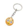 Smiley Face Metal Keychain Pendant - Cute Car Bag Ornament Gift