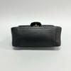 [Pre-Owned] Gucci Chevron Leather GG Marmont Mini Top Handle Bag 'Nero' - Excellent #1V9T0GG