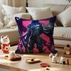 Game Valorant Cushion Cover Anti-Dustmite Pillowcase Invisible Zipper Silky Short Plush Sofa Cushion Cover