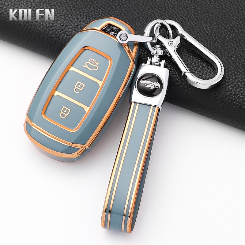 Модный ТПУ Чехол для Автомобильного Ключа Для Hyundai Elantra Grandeur Accent Solaris Sonata Palisade Kona Creta I20 I30 Ix35 Ix25 Брелок