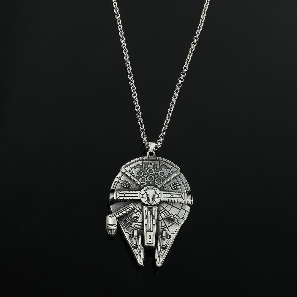 Star Wars Millennium Falcon Spaceship Pendant Necklace Keychain Jewelry Fashion