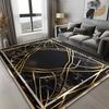 Boho Style Luxury Black Gold Carpets Living Room Bedroom Decoration High-grade Sofa Large Rugs Lounge Coffee Tables Mats Flannel