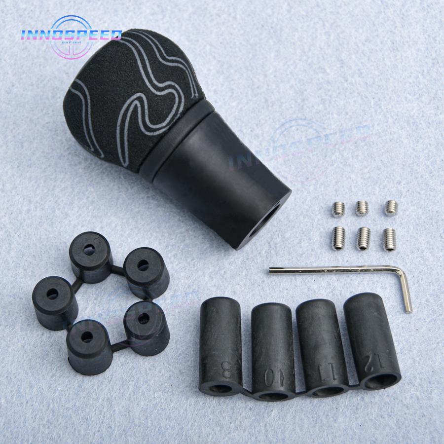 MO Black Edition ULTRA Car Gear Shift Knob Graffiti Suede Leather Manual Transmission Stick Shifter Lever
