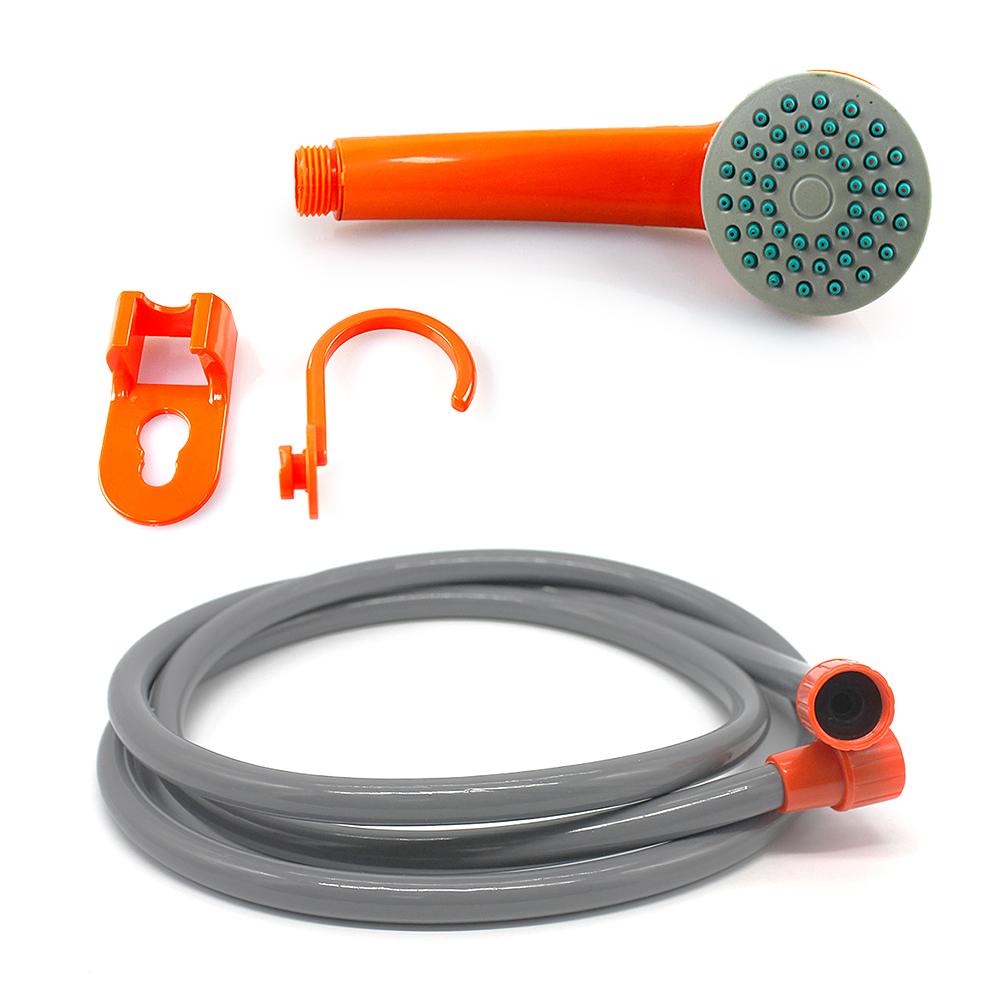 Портативный кемпинговый душ с 20-литровым складным ведром для воды, насосом для душа на открытом воздухе, перезаряжаемой душевой головкой для кемпинга и пешего туризма