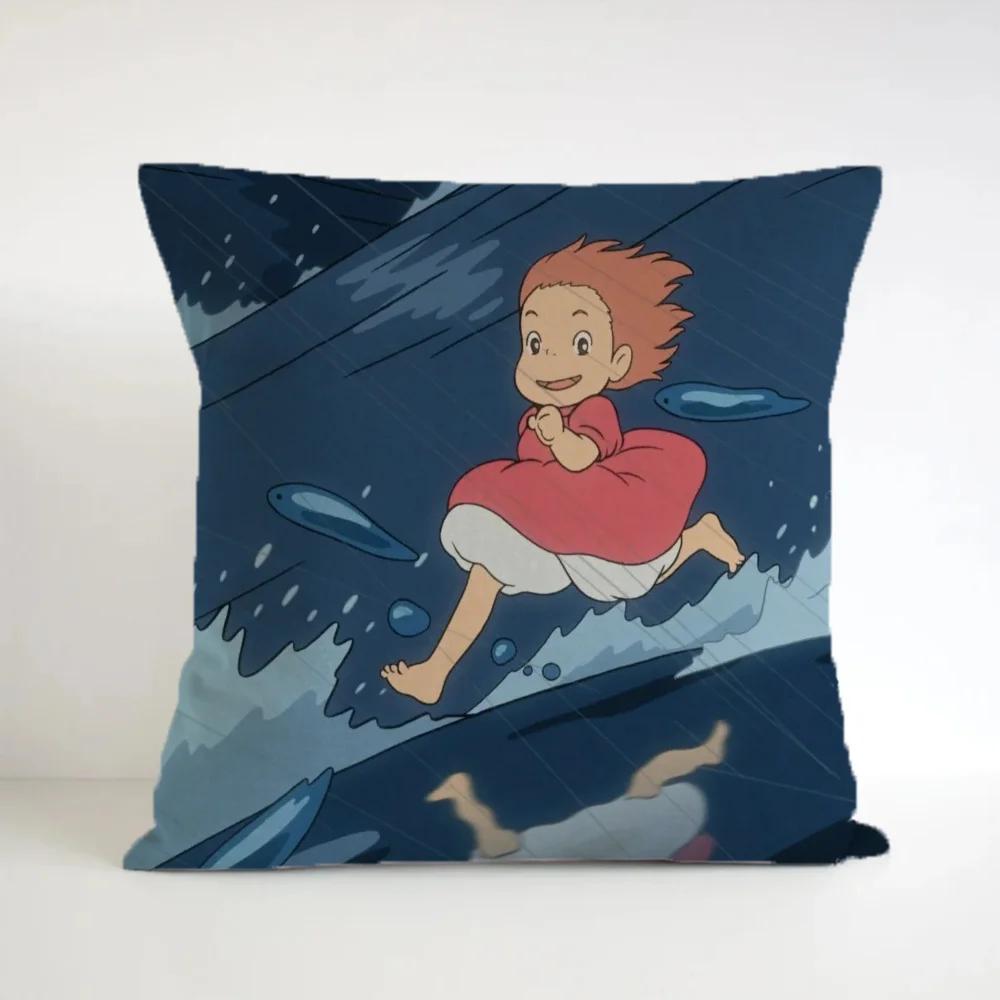 Чехол на подушку для стула P-Ponyo on the CliffS 45x45 см, декоративные подушки для гостиной, декоративные подушки, короткий плюш