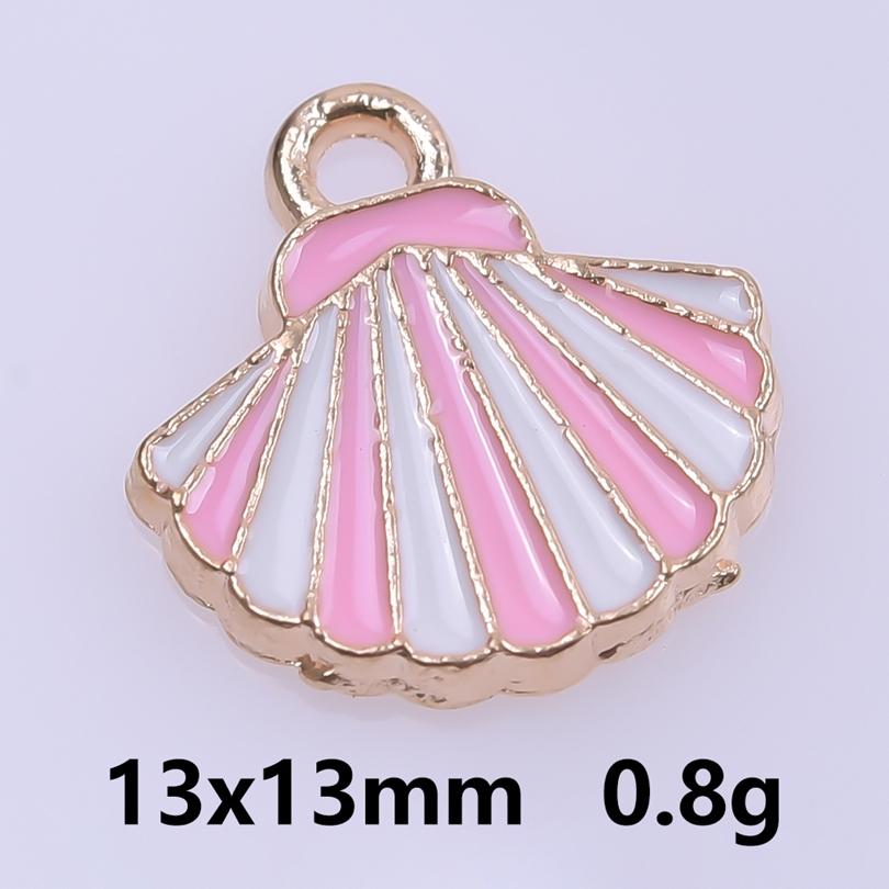 Pink Love Girl Accessories Enamel Bulk Charms For Jewelry Making Supplies Moon/Flower/Butterfly Pendants Charm DIY Earring Craft