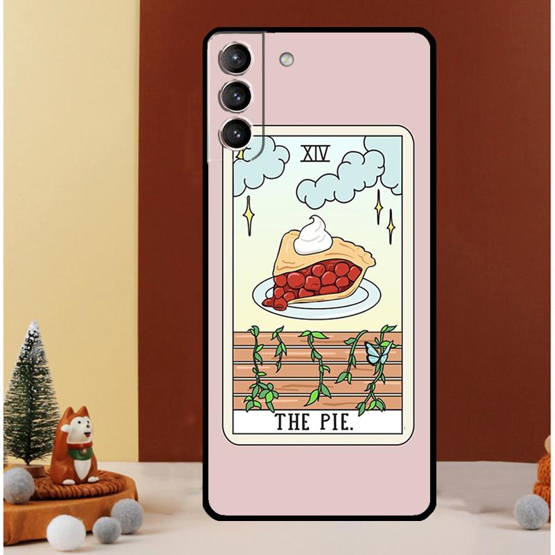 CAKE COFFEE Чехол-визитница Boba Tarot Card Case Для Samsung Galaxy S23 S24 Ultra S8 S9 S10 S22 Plus Note 10 20 Ultra S20 S21 FE Чехол