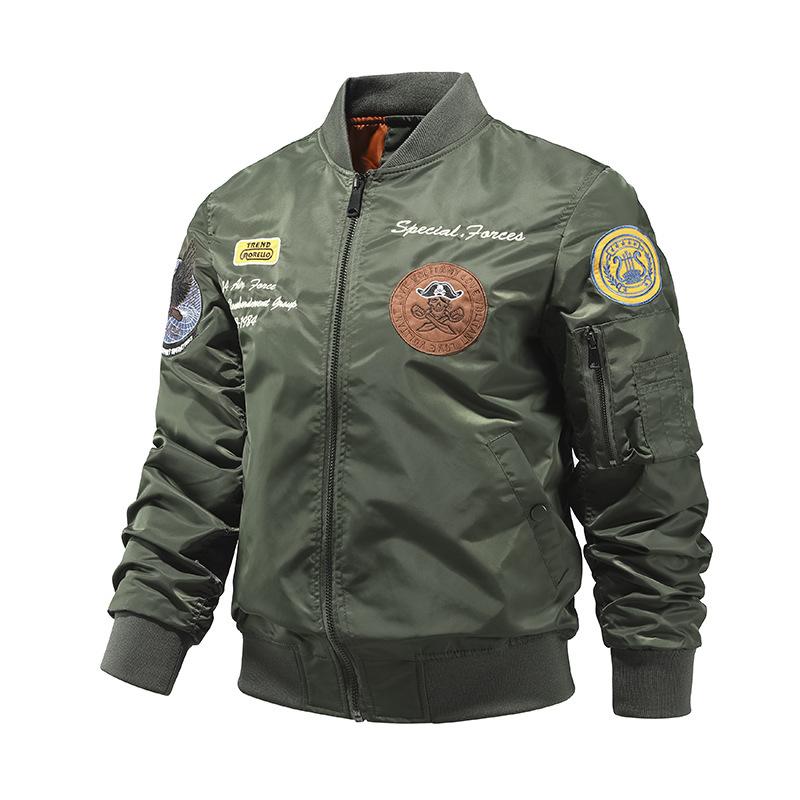 Вышитая куртка с хлопком/тонким хлопковым пальто ВВС Ma1 Pilot Jacket Мужская летная куртка