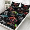 Разнообразный гоночный узор матрас трехкомпонентный цифровая печать комплект постельного белья для пары