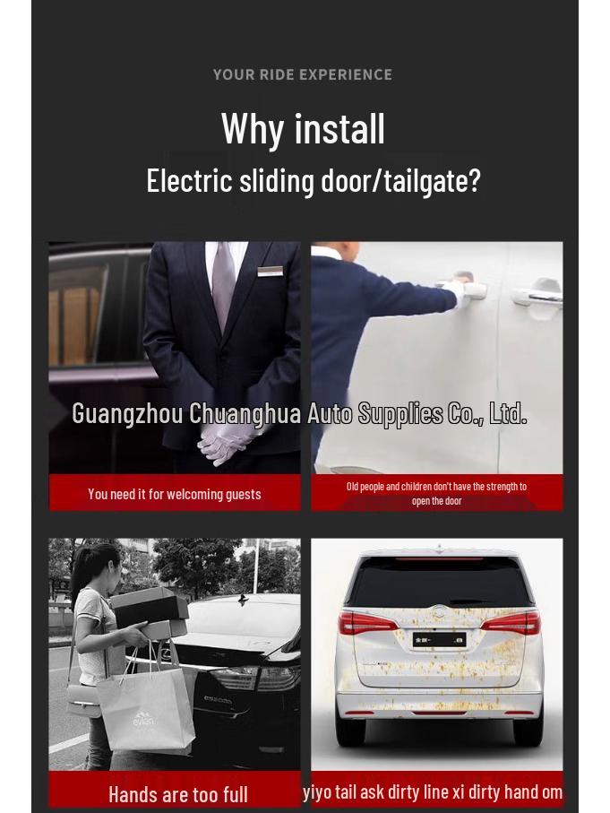 Foton G7/G9 Electric Middle and Side Sliding Door Modification Kit
