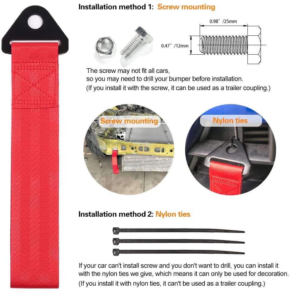 Material: Made of High-quality Nylon with Metal Buckle and Screw, Strong, Durable and Good Wear Resistance.