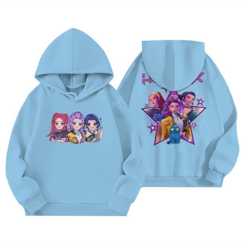 Children's Hooded Sweatshirt Wizard Sisters Cartoon Cute Print Winter Fashion Warm Sweatshirts
