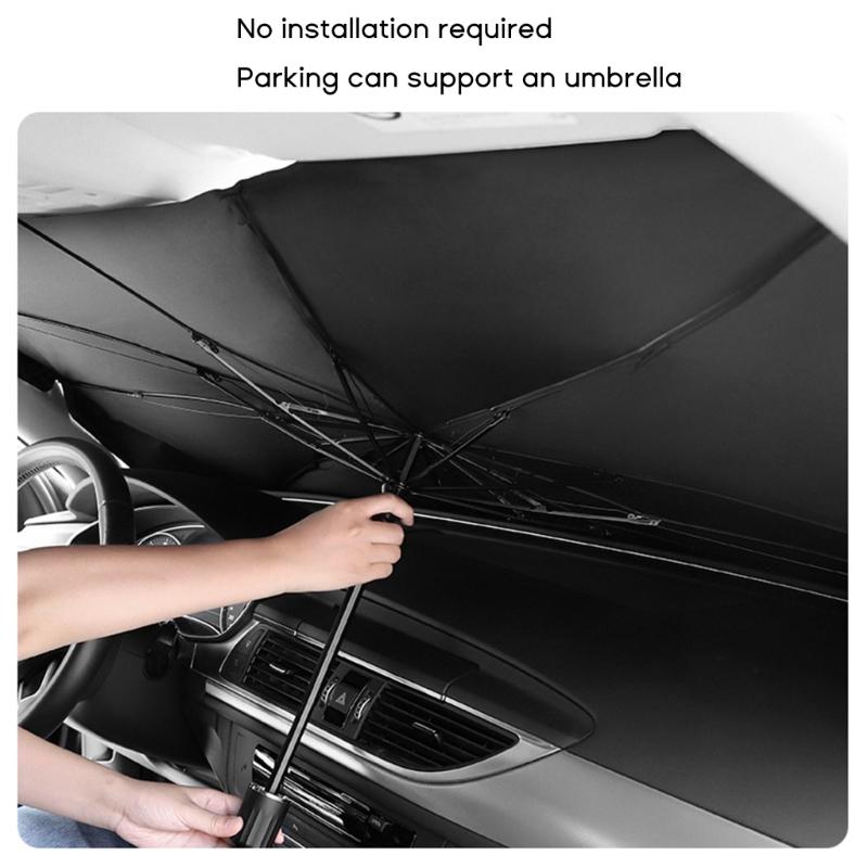 Car Windshield Sun Shade UV-Rays and Heat Sun Visors Protector Foldable Reflector Umbrella,Small/Large