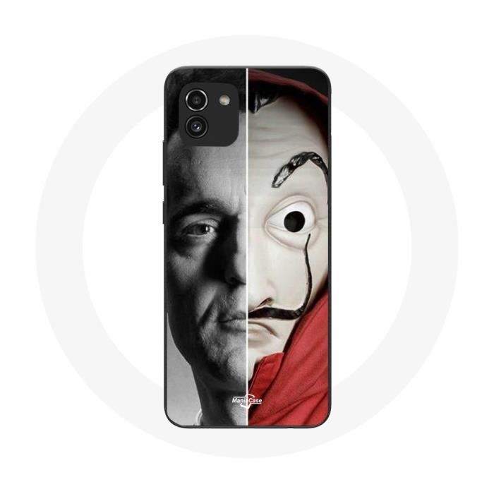 Coque pour Samsung Galaxy A03 La casa de papel Berlin Masque Split
