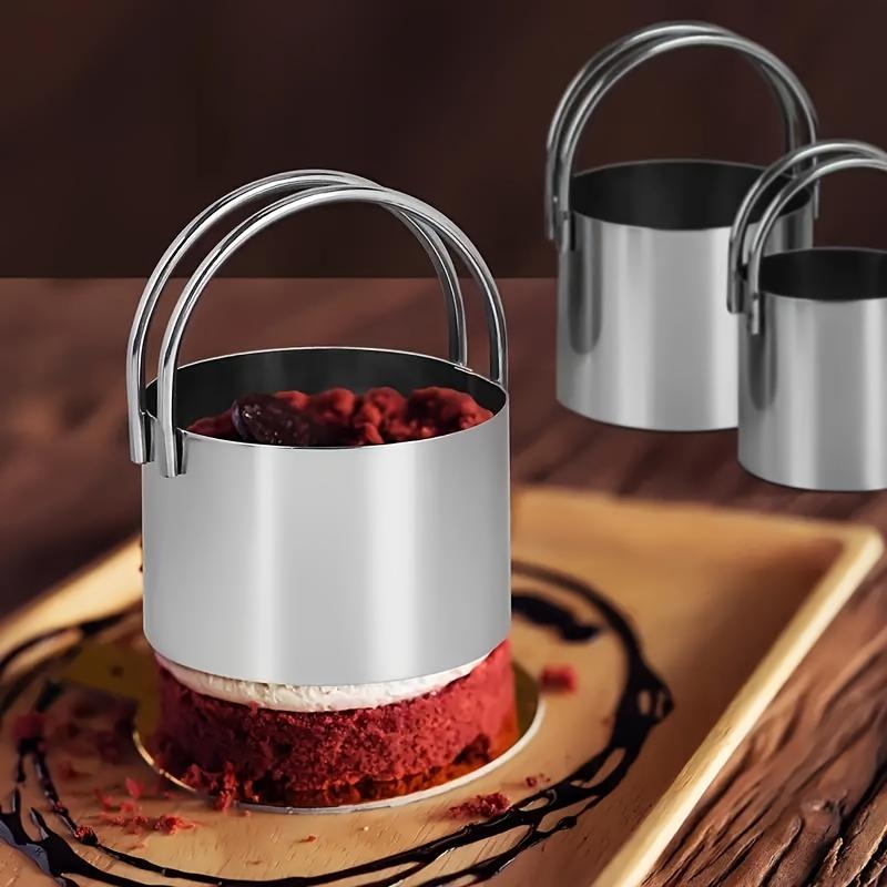 Набор из 5 круглых вырубок для печенья из нержавеющей стали с эргономичной ручкой - Прочные инструменты для выпечки для идеально сформированной выпечки, печенья и теста