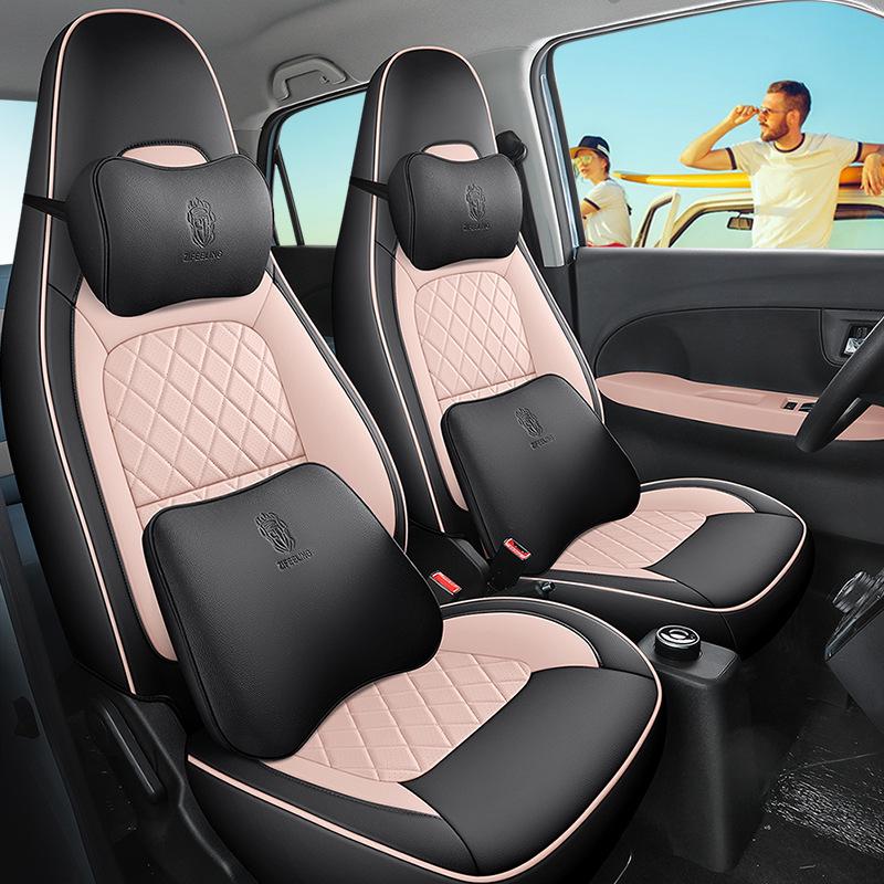 Lingbao Box Universal Cartoon Leather Seat Cover - All Seasons