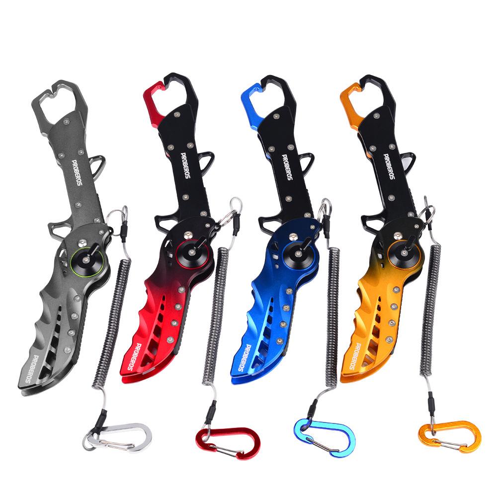 Контроллер рыбы для крупных объектов из алюминиевого сплава, многофункциональный, портативный, складной контроллер рыбы, зажим для рыбы, плоскогубцы и недостающая веревка