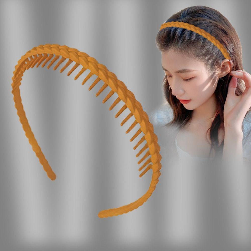 Корейский стиль Зубы Матовый Обруч для волос Акриловый Нескользящий Ободок Темперамент Девушки