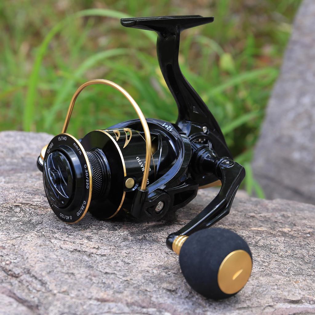 SOUGAYILANG 12 + 1BB Rotating Fishing Reel 5.2:1 High Speed Gear Ratio Smooth Fresh Water Brine Rotating Fishing Reel 1000-4000