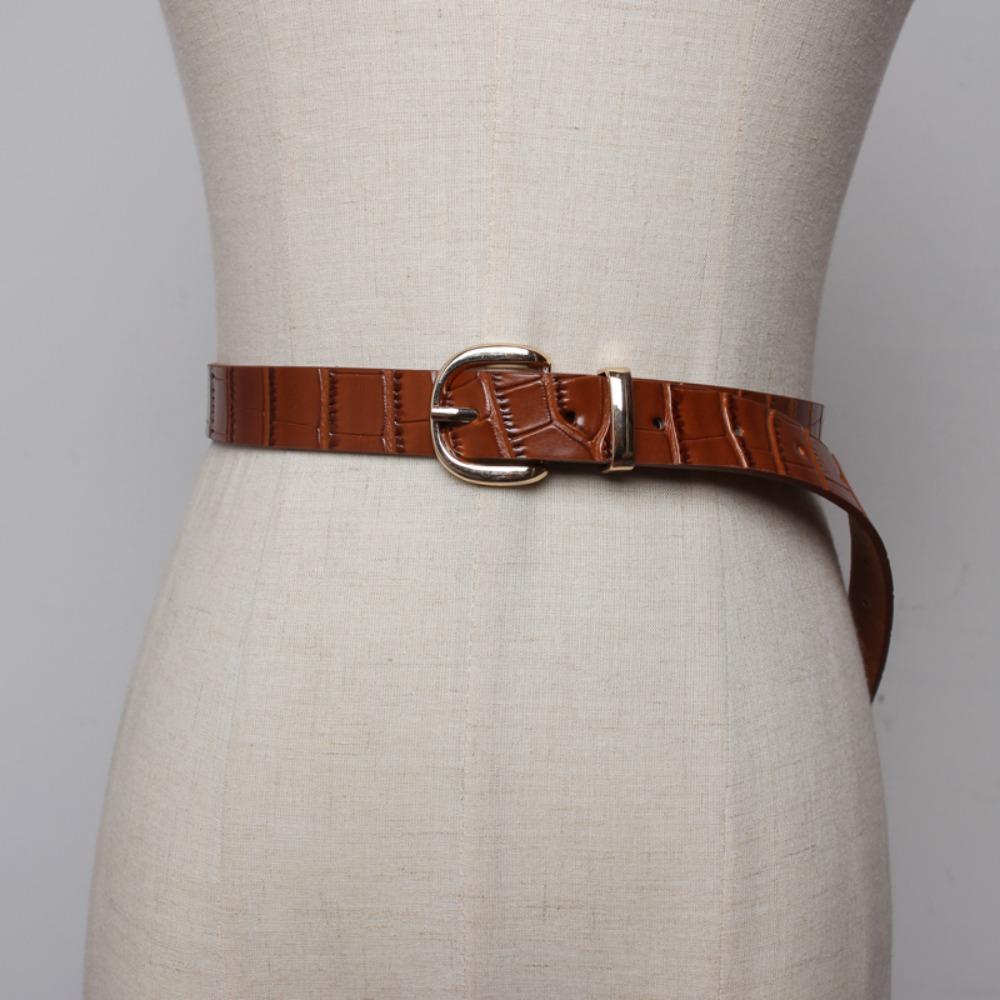 PU Leather Women's Belt Luxury Jeans Pants Belt Simple Y2k Waist Belt Spicy Girls