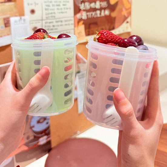 Салатная чашка 501-600 мл из пищевого полипропилена, герметичная переносная салатная коробка с улучшенной крышкой