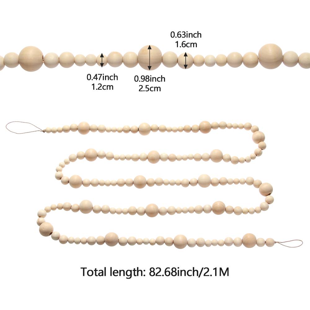 Праздничный фермерский деревенский деревенский деревянный бисерный гирлянда настенный декор для дома молитвенные четки