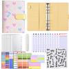 A6 Binder Notebook PU Leather Savings Book Creative Budget Binder  for Cash Budget Storage
