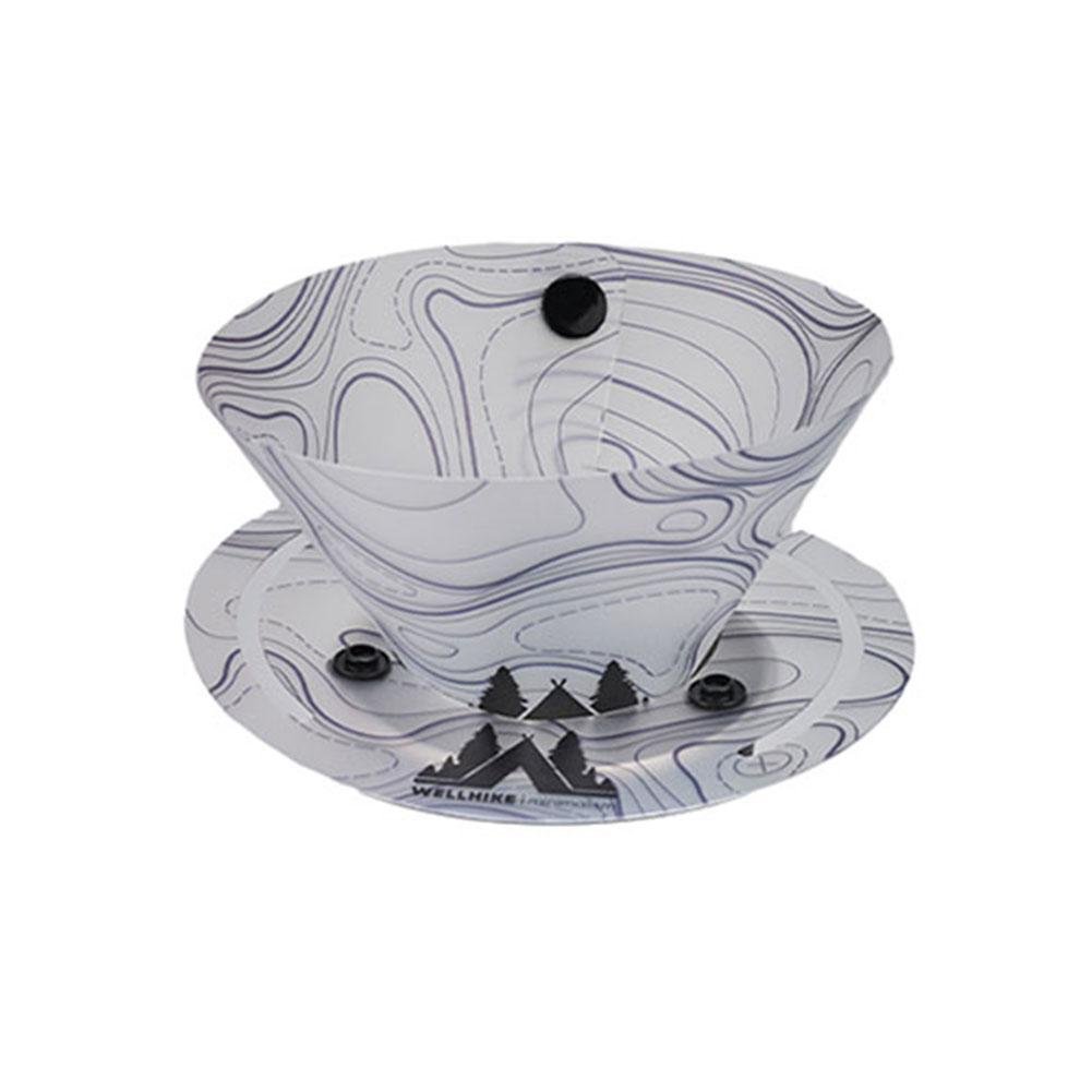 2Pcs Outdoor Lightweight Folding Tableware Portable Bowl Dinner Plate Coffee Filter Water Cup Multi-purpose Camping Tableware