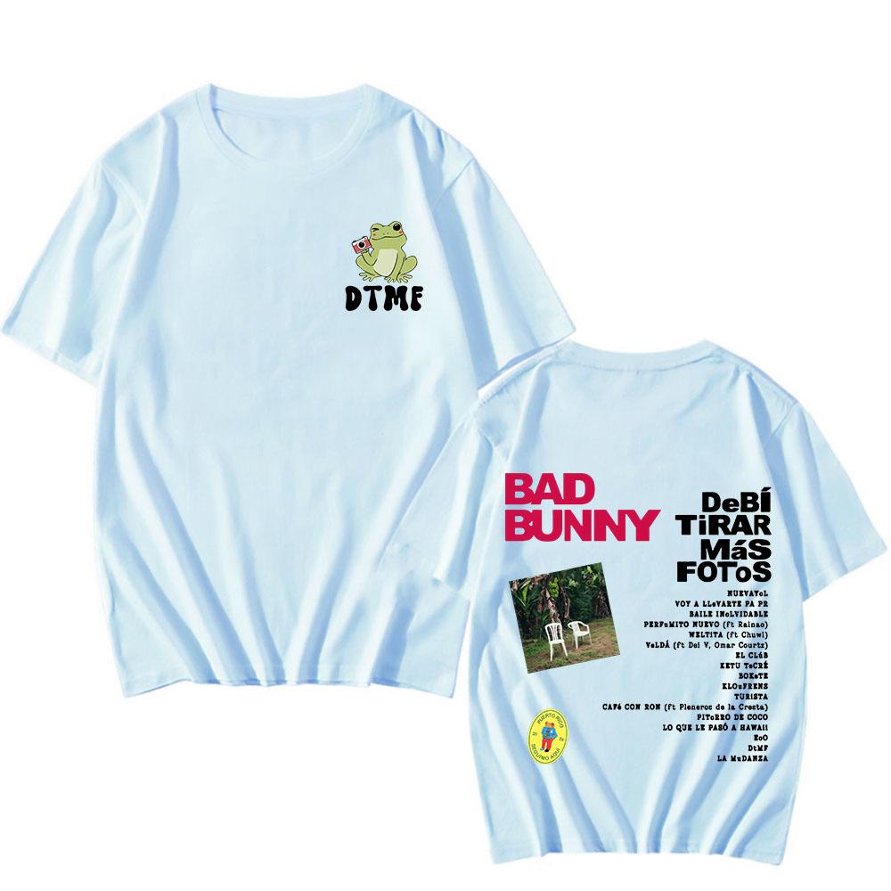 DTMF DeBí TiRAR MáS FOToS New Album T Shirt Bad Bunny Women/men Tee-shirt Graphic Printing Hip Hop Tshirt Sudaderas Retro Tees