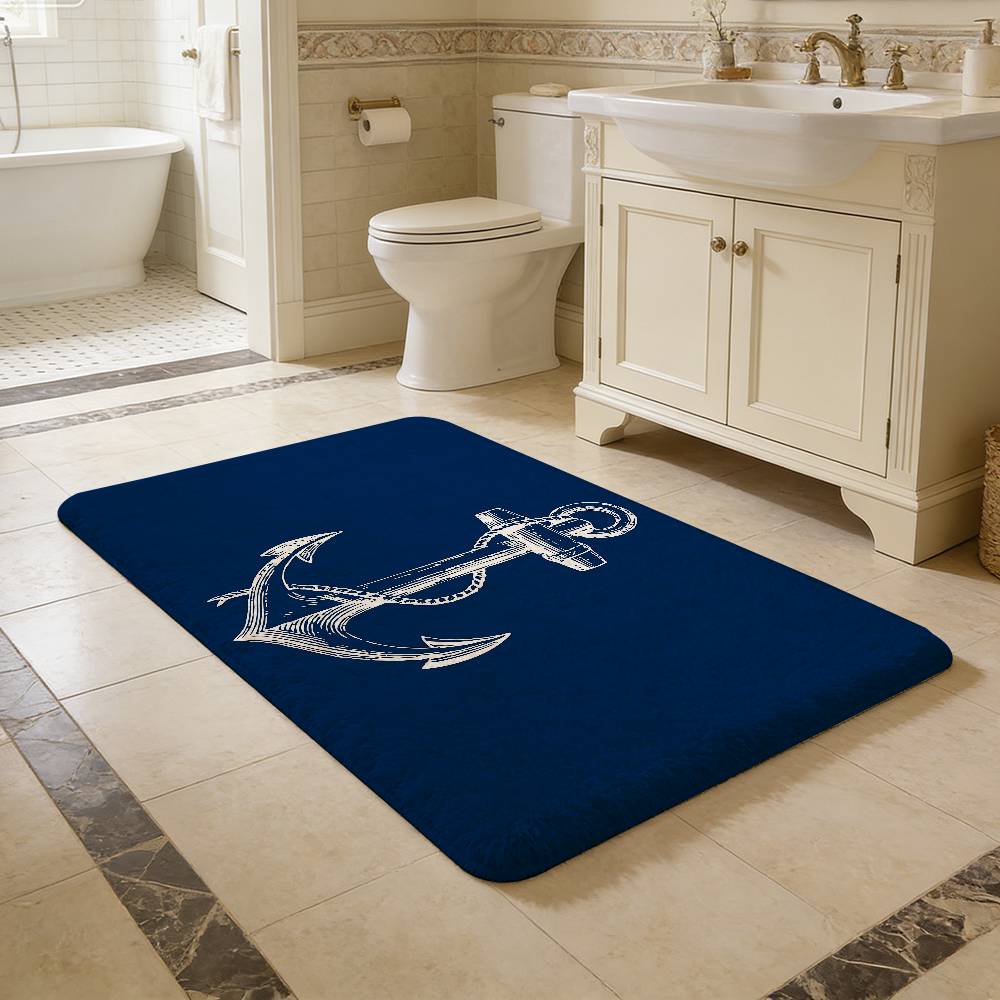 retro cruise ship Anchor Room Mats Anti-slip Absorb Water Long Strip Cushion Bedroon Mat Household Carpets
