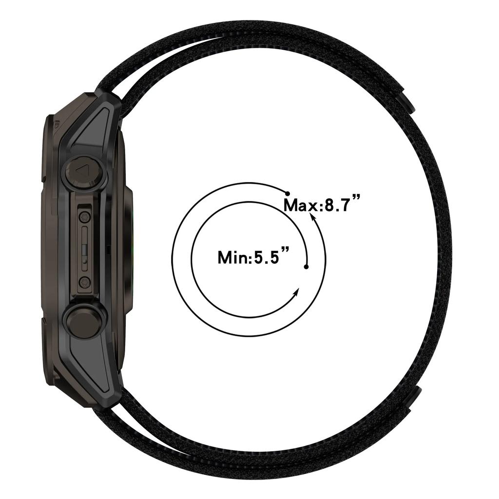 20/22/26мм нейлоновый ремешок-петля с быстросъемным креплением для Garmin Fenix 8 7 6 5 S X Pro / instinct 2 2s/ 935 945 955 965 / Descent /Enduro