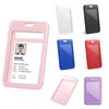 ID Card Holder Slide Cover Transparent Window Hanging Hole Protective Certificate Holder Stationery Students Nurse Office Workers Name Card Protector