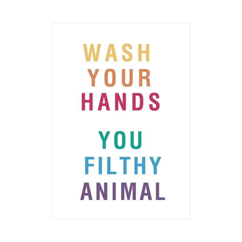 Ванная комната Смешные слова Печать Плакат Настенная картина Туалет Декор Без Рамки