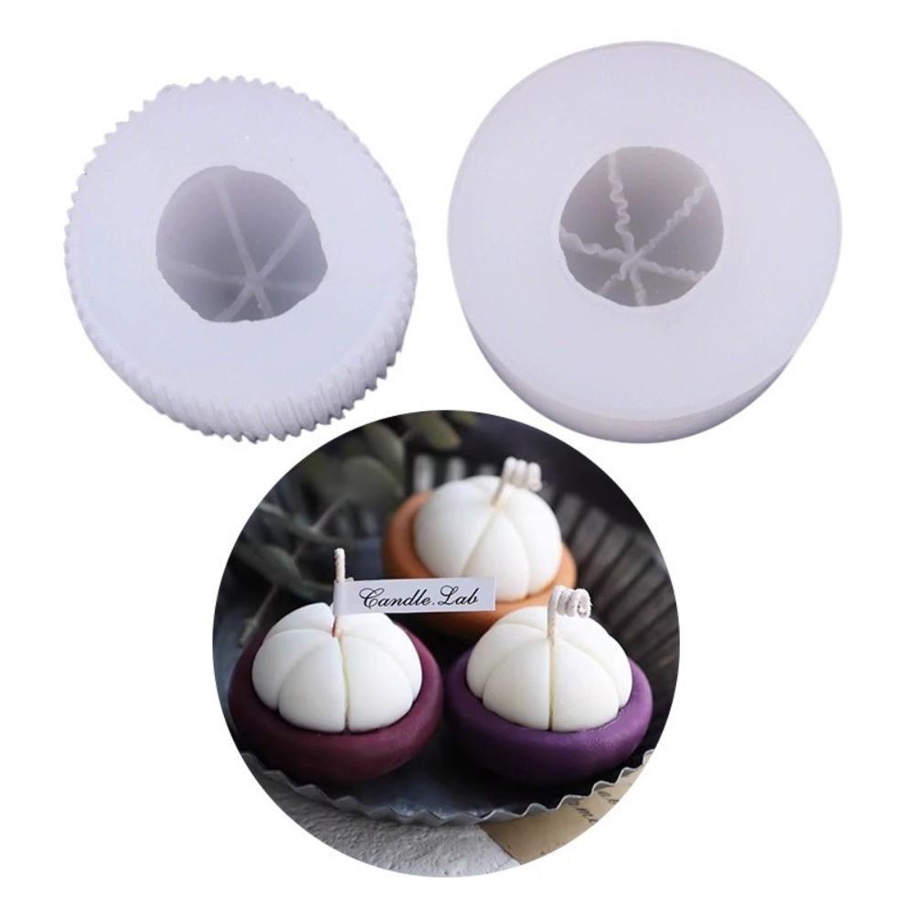Силиконовая форма для мангостина, DIY, 3D, для фруктов, овощей, ароматических свечей, белая, для выпечки, шоколада, декоративная