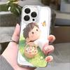 Мальчик на траве с корзиной конфет прозрачный чехол для телефона для IPhone 14 15 16 13 12 11 17 Pro Max 12 13 Mini мягкий чехол