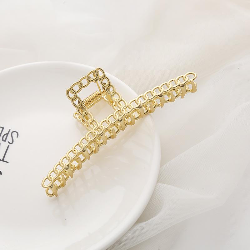 Стильная матовая металлическая заколка-краб в корейском и японском стиле для прически пучок