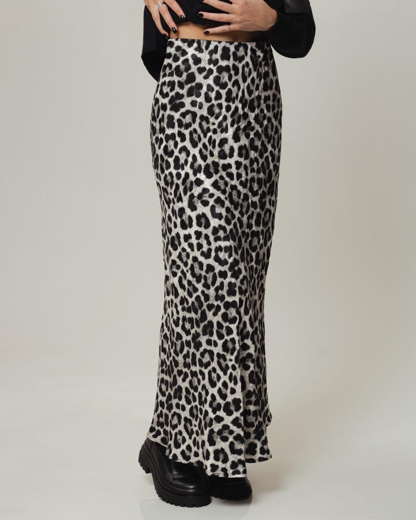 Костюм юбочный Of White 8140 36 черный леопардовый (кофта, юбка)