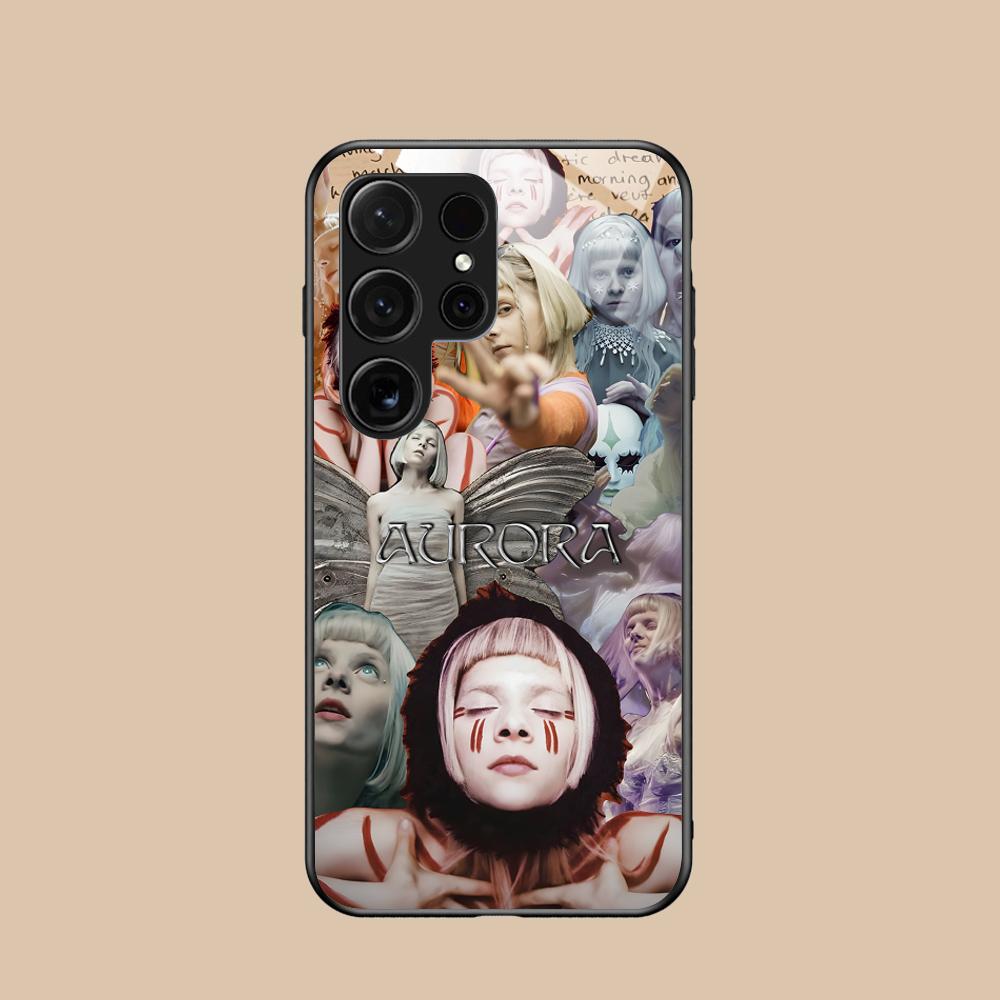 Стеклянный чехол для мобильного телефона Aurora Aksnes для Samsung Galaxy S26 S25 S24 S23 S22 S21 S20 Note20 Plus FE Ultra Разноцветный чехол