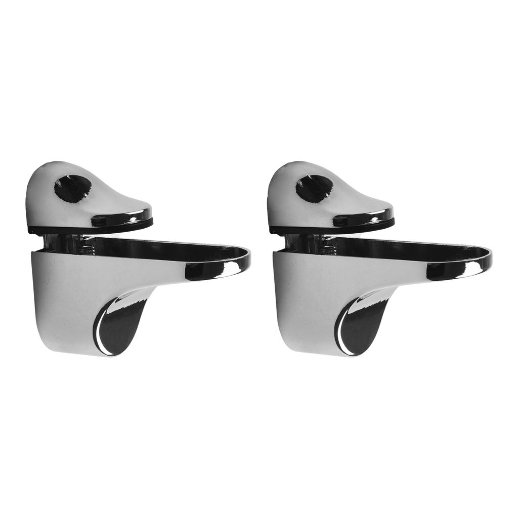 2 шт. Стеклянный зажим Регулируемый Цинковый сплав Стеклянный зажим Полкодержатель Плоская задняя монтажная скоба Для перегородки Стол