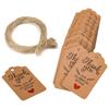 Brown Gardening Labels Handcraft Round Thank You Labels Hang Tag Merry Christmas Kraft Paper Tags