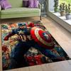 3D Captain America Printed Rug – Suitable for Living Room & Bedroom | Non-Slip Mat, Home Decor, Area Rug, Birthday Gift
