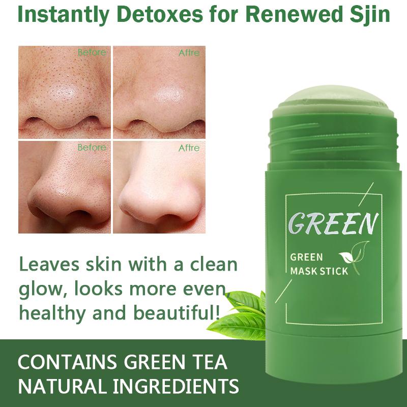 Green Tea Deep Cleansing Mask Stick Detoxing Pore Cleaner For Face Black Heads Purifying Clay Blackhead Remover Nose Strips