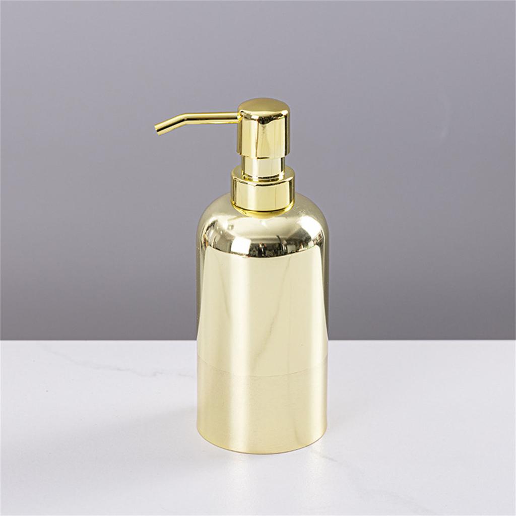 Современный роскошный дозатор для мыла из нержавеющей стали, металлическая бутылка с помпой, многоразового использования для ванной и кухни, 10,5 унций