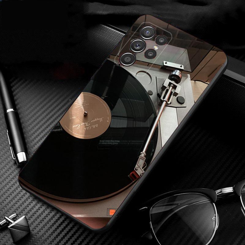 Phone Case For Samsung Galaxy S26 S25 S24 S23 S22 Ultra S23 S22 S25 Plus S24FE S23FE S26Edge record player