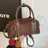 Vintage Matte Handbag Women's 2025 Autumn New Niche Bowling Pillow Bag Commuter Shoulder Messenger Bag