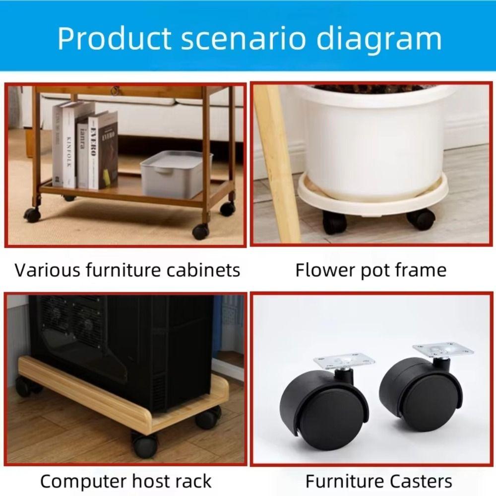 4Pcs 1/1.5inch Furniture Casters Office Chair Casters for Furniture Office Chair Suitcase Trolley